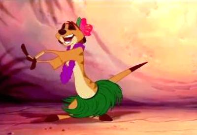 LION KING Meercat does hula